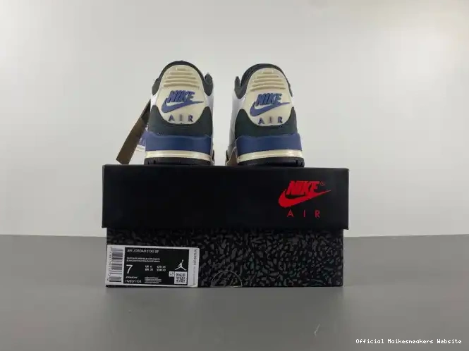 Official Maikesneakers Blue OG HV8571-100 A Ma Jordan 3 Air Maniere x SP Diffused 0612